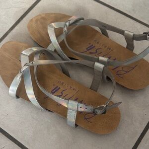 Silver Blowfish Sandals